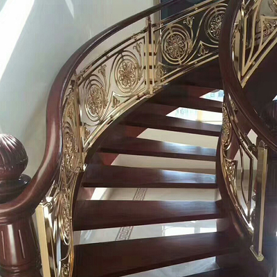 张家口铜扶手栏杆艺术加工 室内外装饰工程的精致典范